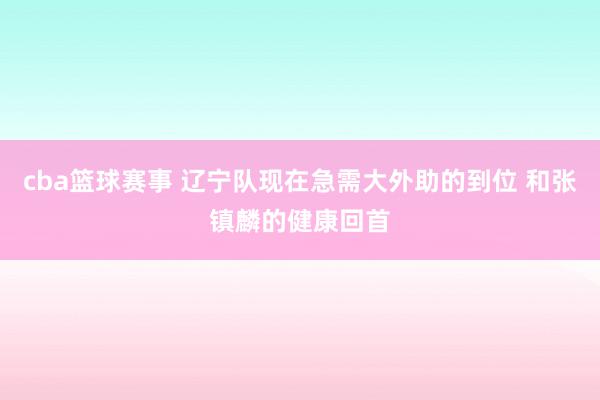 cba篮球赛事 辽宁队现在急需大外助的到位 和张镇麟的健康回首