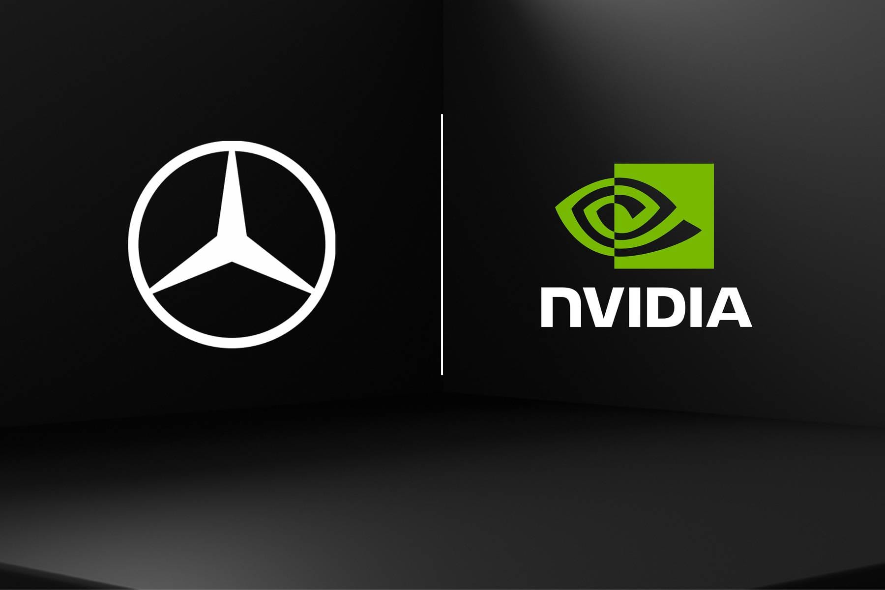 Los logotipos de Mercedes-Benz y NVIDIA