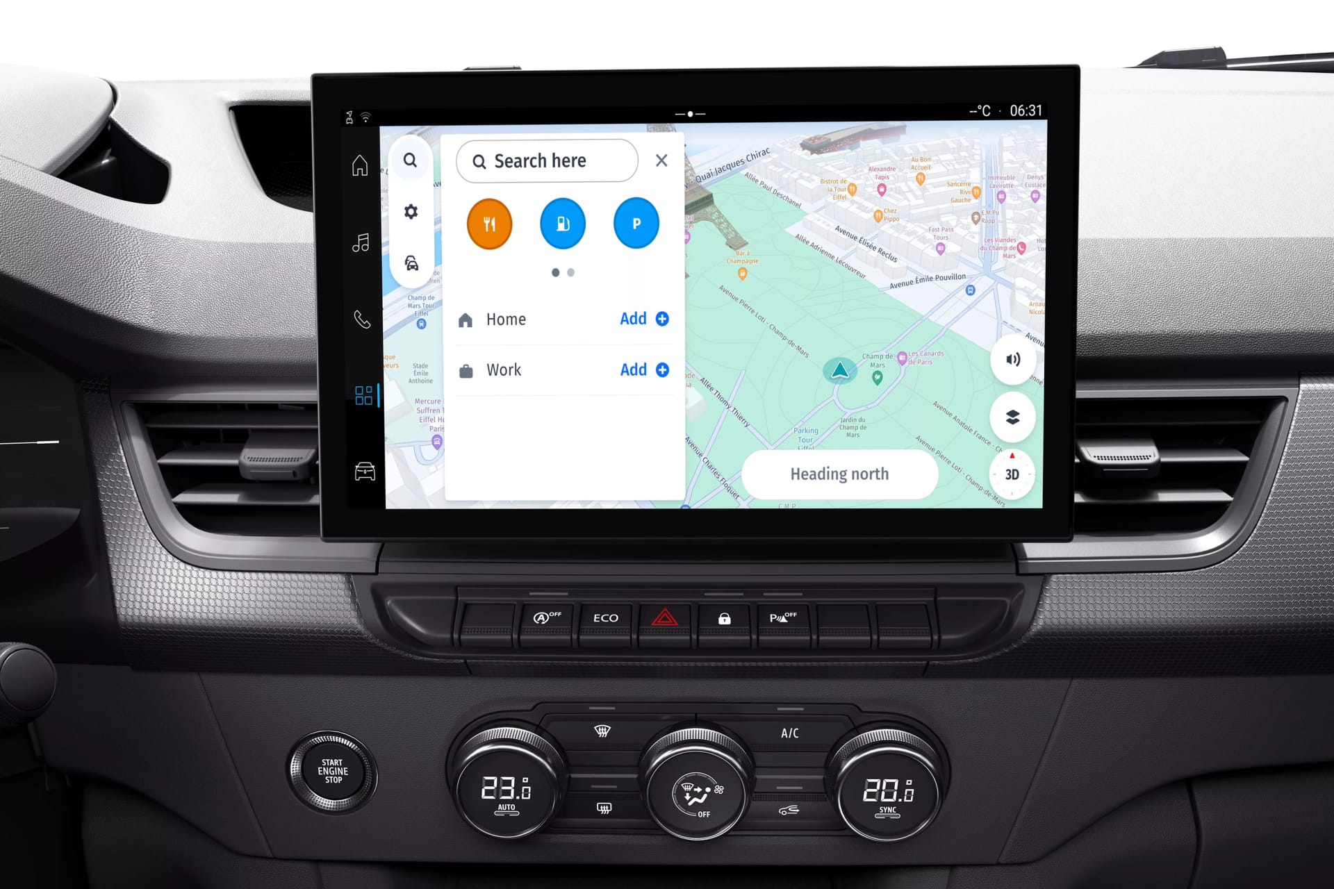 Pantalla de 10 pulgadas del sistema multimedia de la Renault Kangoo