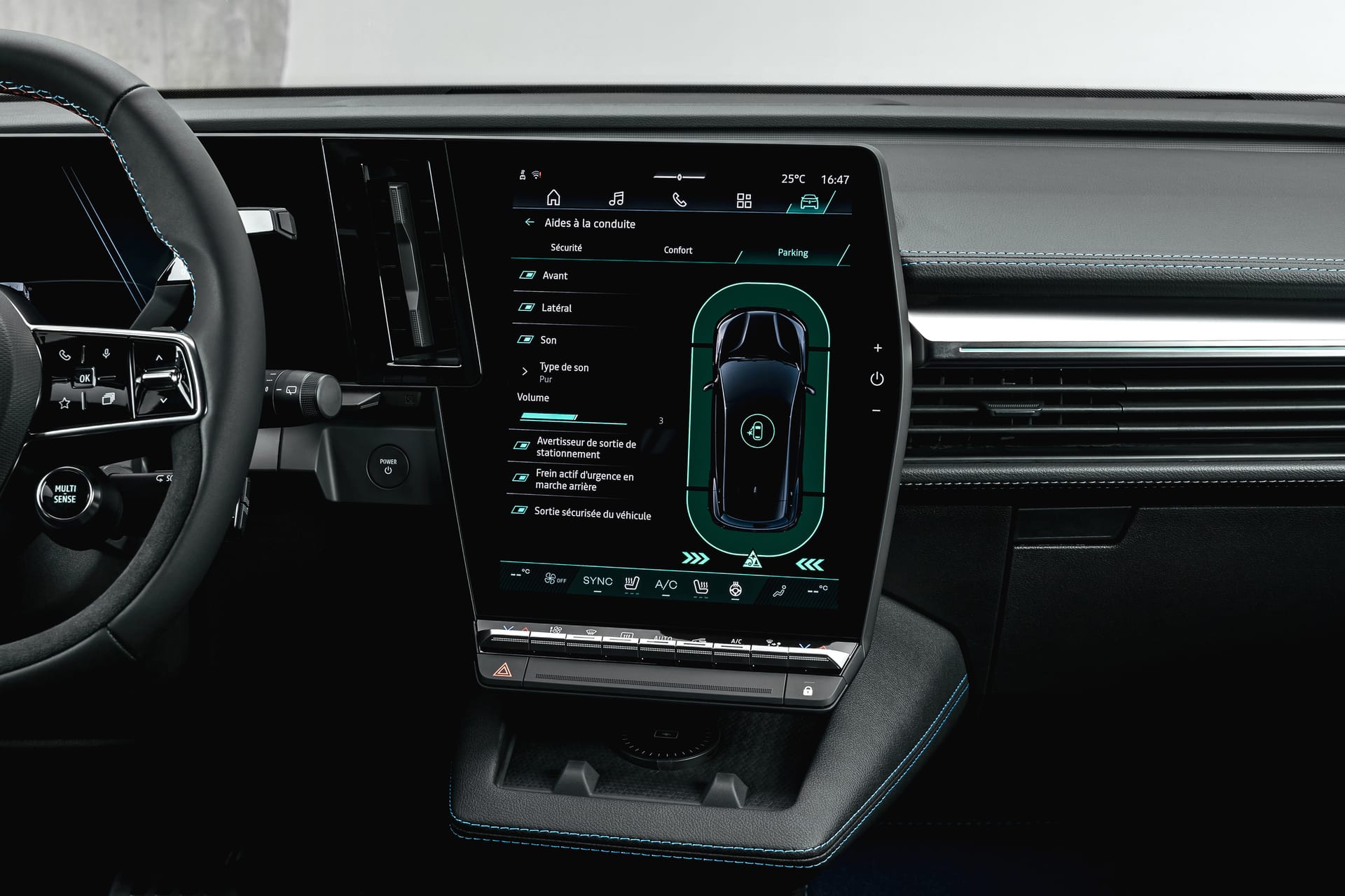 Pantalla central de 12 pulgadas del Renault Megane E-Tech