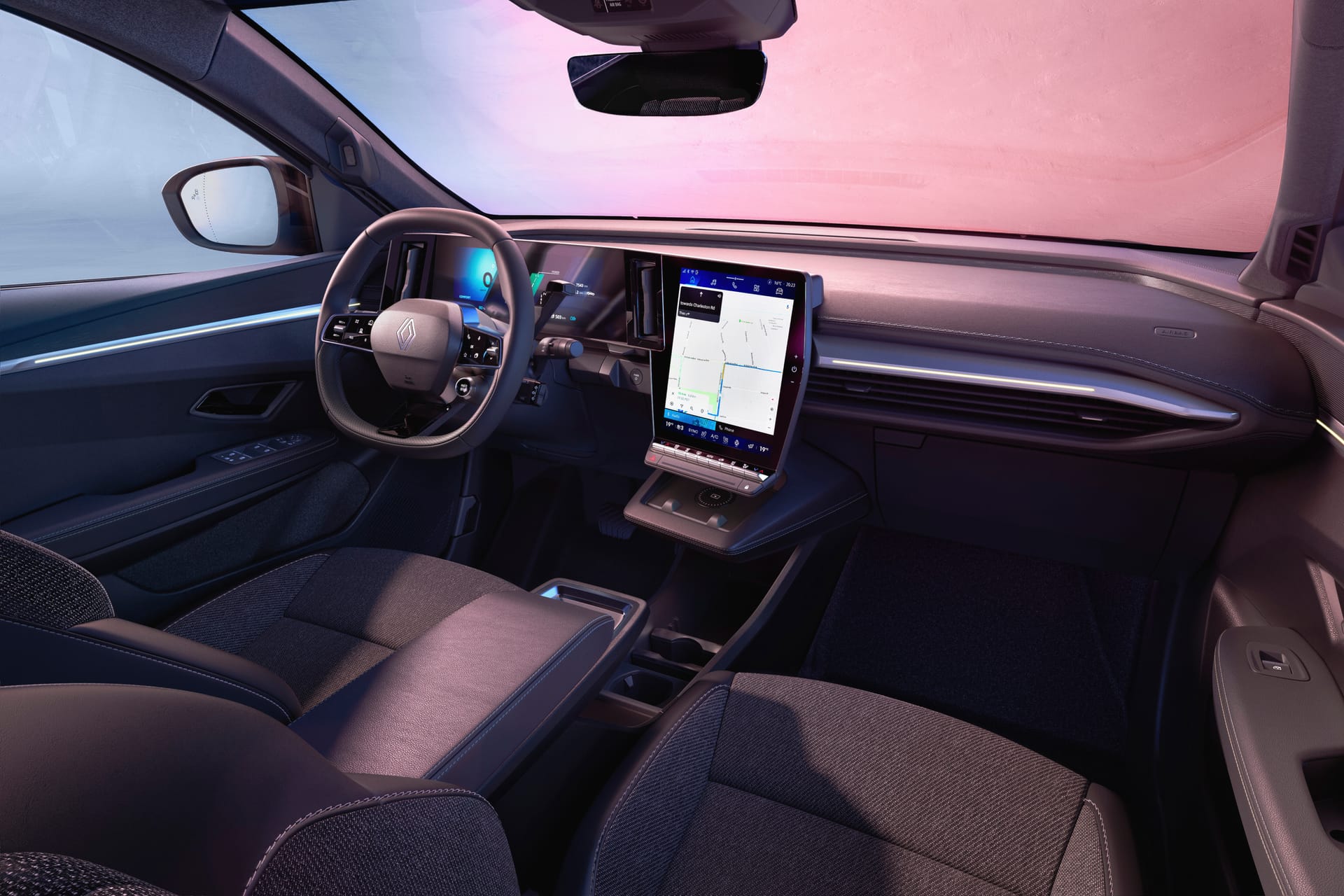 Habitáculo del Renault Scenic E-Tech 2026 en acabado esprit Alpine